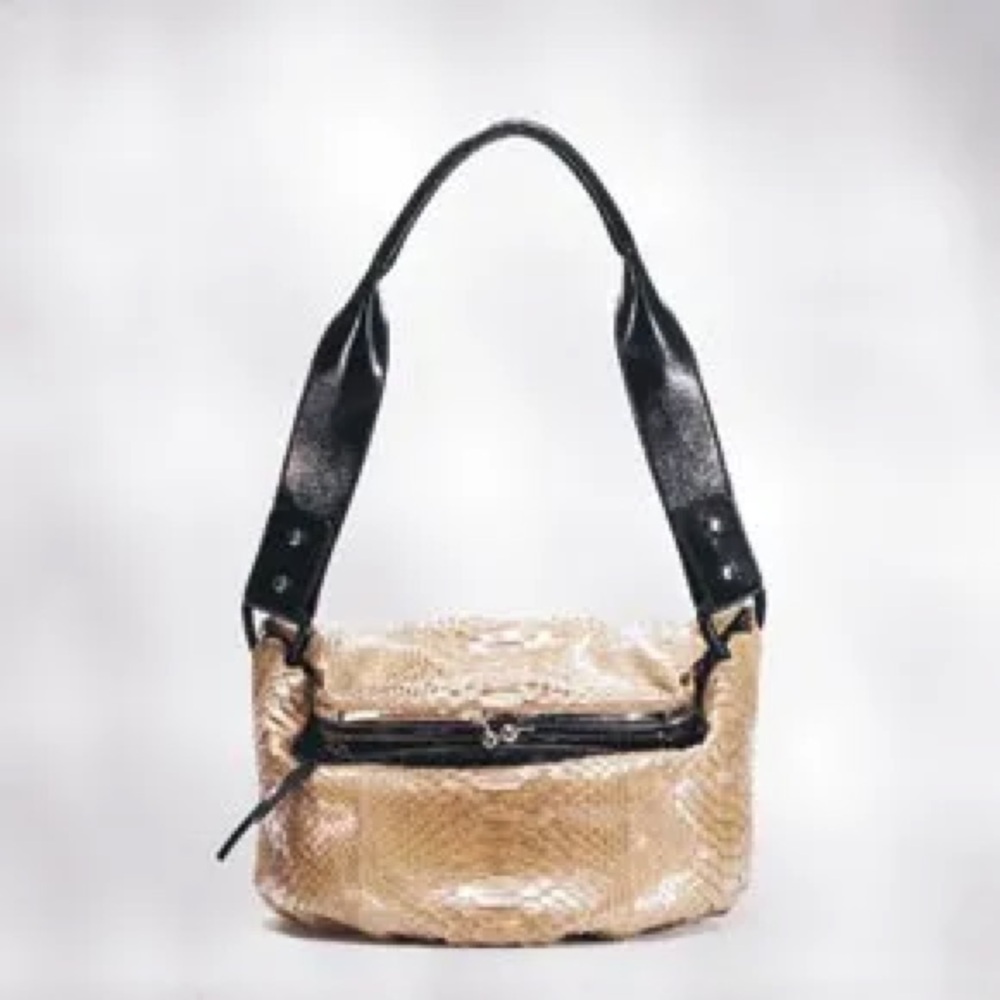 Devi Kroell Taupe Snakeskin Python Bag - image 1